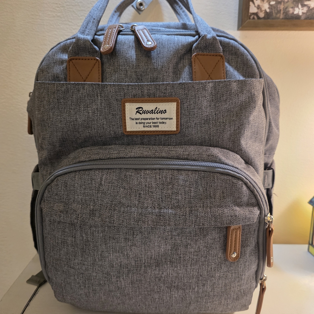 Ruvalino Heather Grey Diaper Bag